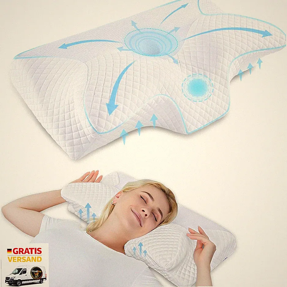 Orthopädisches Nackenkissen Memory Foam 60x35x8 12cm