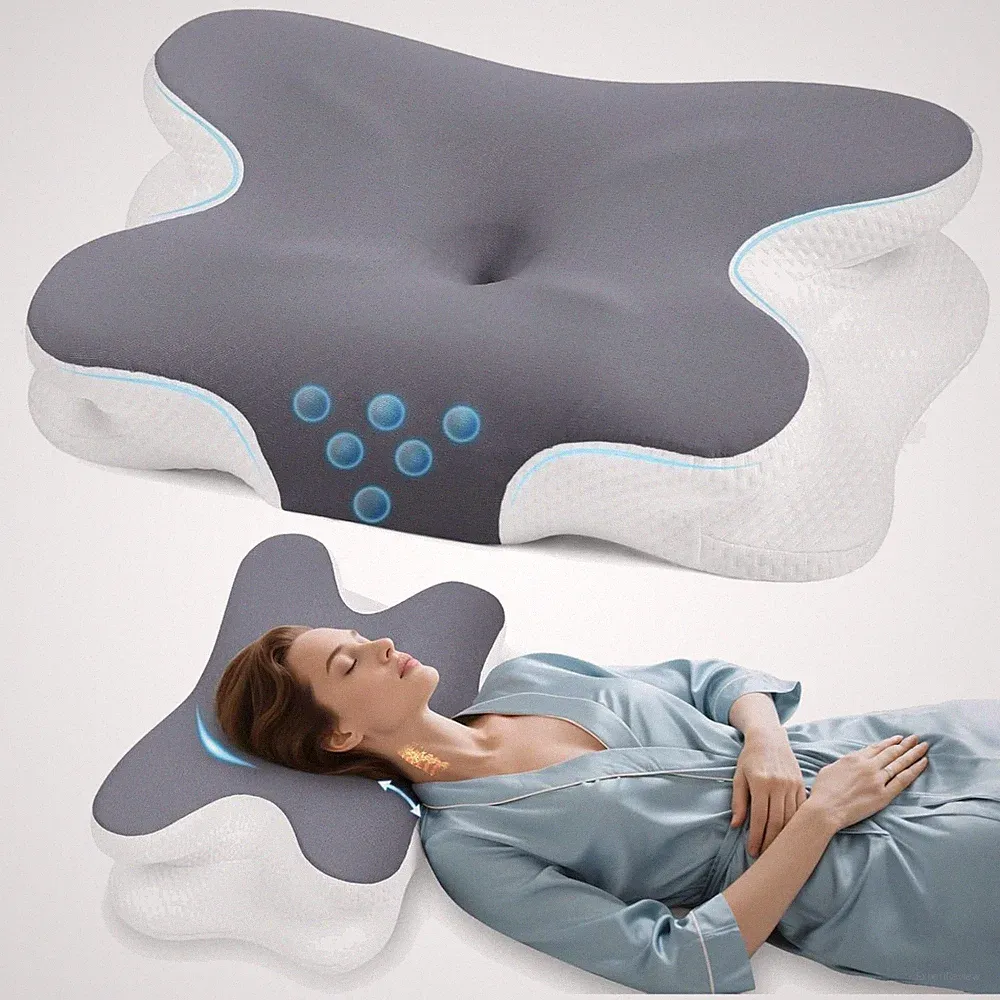 Orthopädisches Nackenkissen Memory Foam atmungsaktiv kühl waschbar