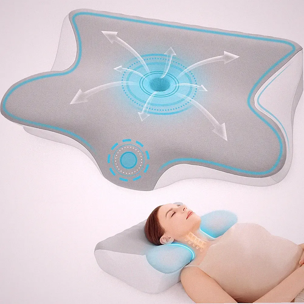 Orthopädisches Nackenkissen Memory Foam bei Nackenschmerzen 2 in 1 Halterung...