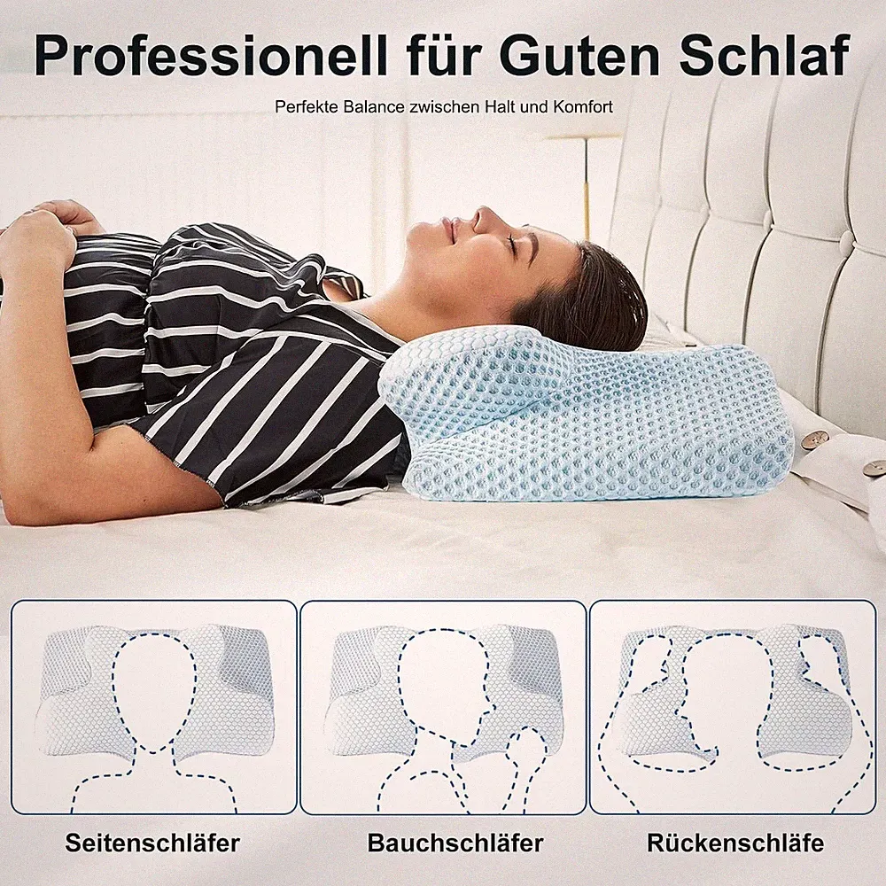 Orthopädisches Nackenkissen Memory Foam Ergonomisches Schlafkissen Seitenschläfe