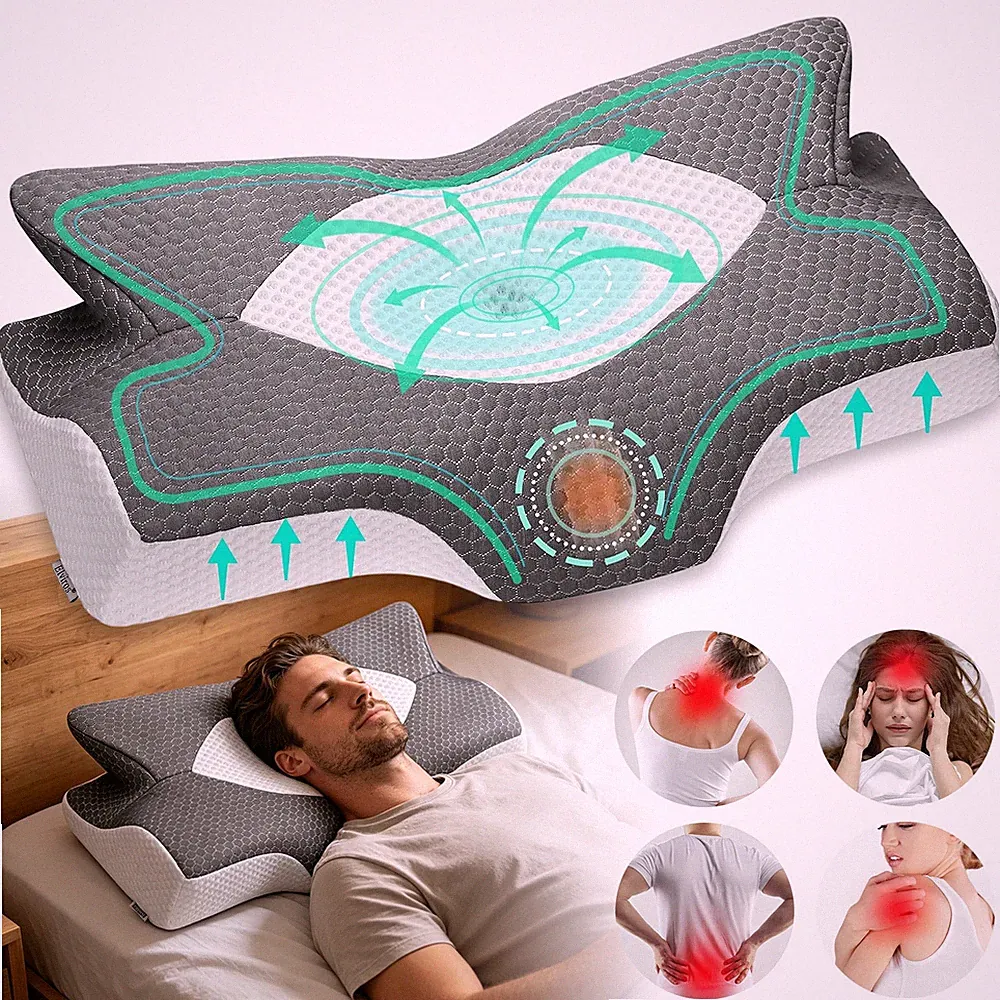 Orthopädisches Nackenkissen Schlafkissen Seitenschläferkissen Luftdurchlässig