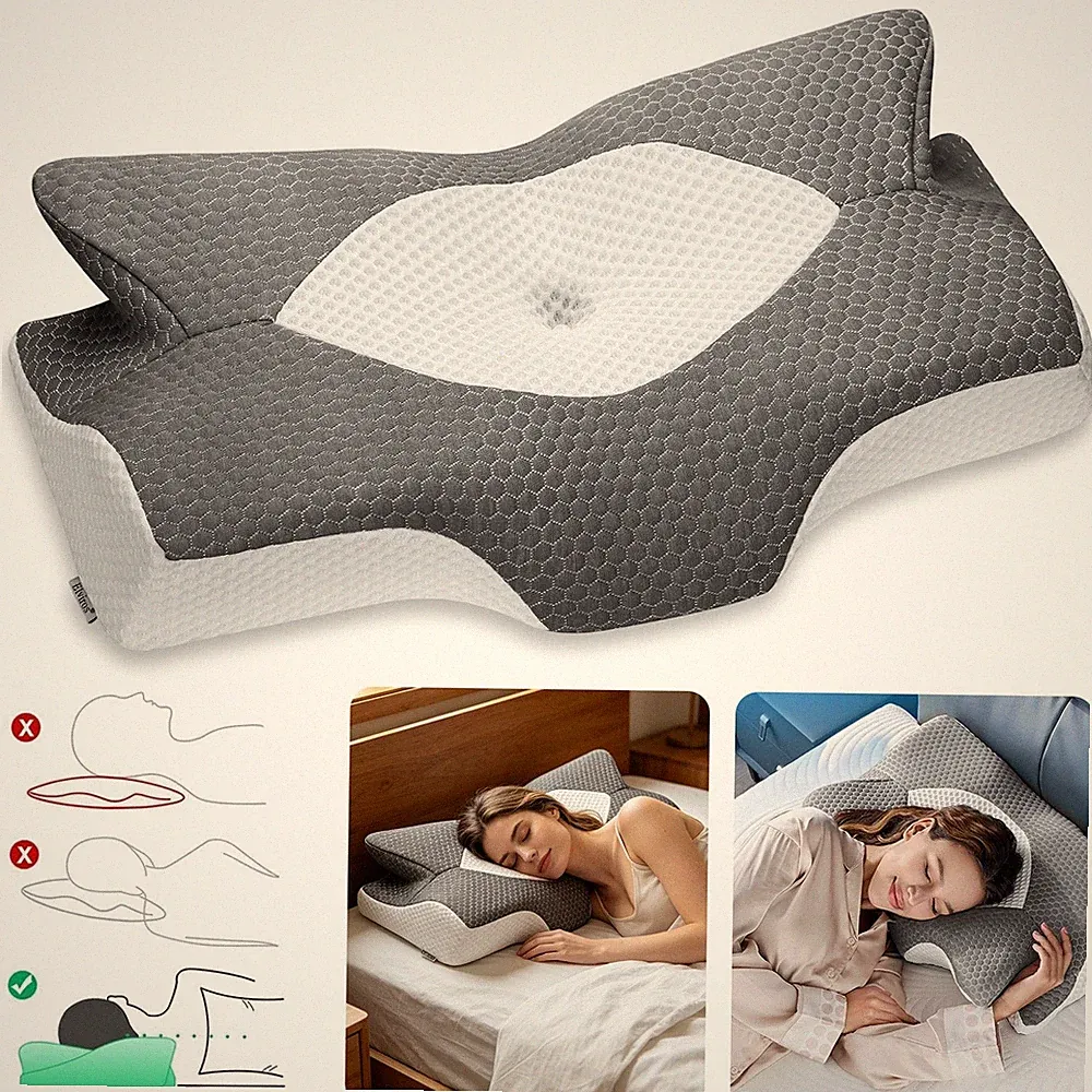 Orthopädisches Nackenkissen Seitenschläferkissen Ergonomisch Luftdurchlässig