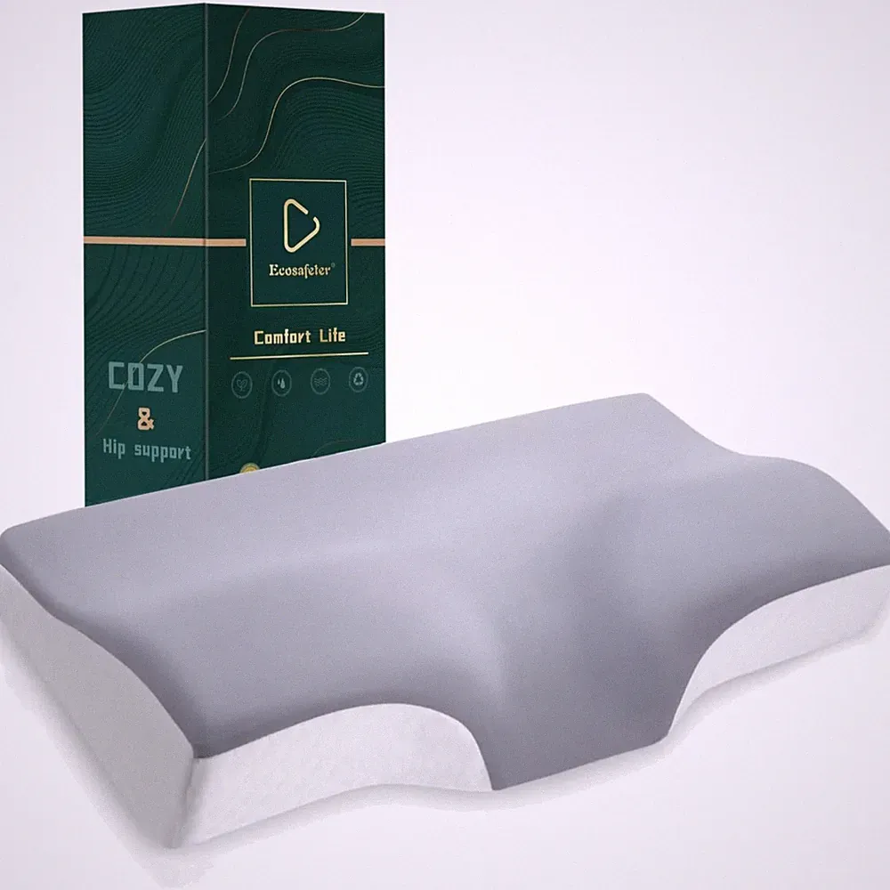 Orthopädisches Nackenstützkissen aus Memory Foam mit atmungsaktivem Bambus-Bezug