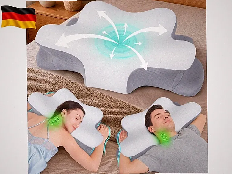 Orthopädisches Nackenstützkissen gegen Nackenschmerzen, Ergonomisches Memory F