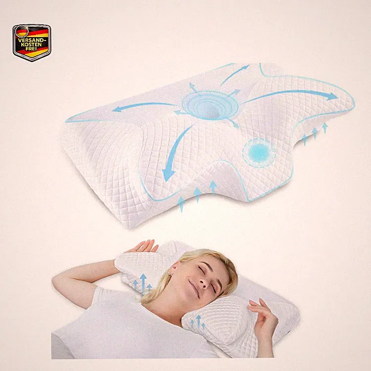 Orthopädisches Nackenstützkissen Memory Foam 60x35x8cm