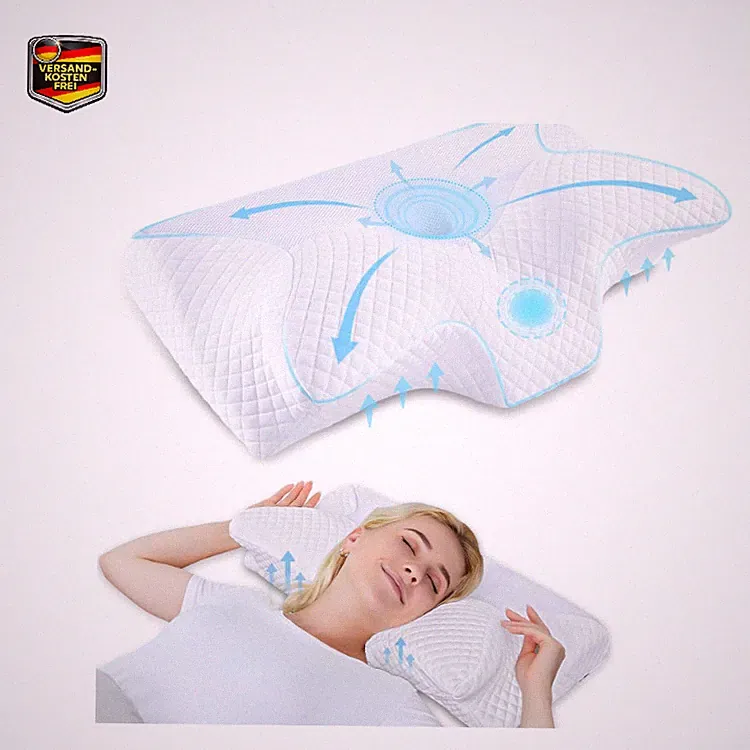 Orthopädisches Nackenstützkissen Memory Foam 60x35x8cm