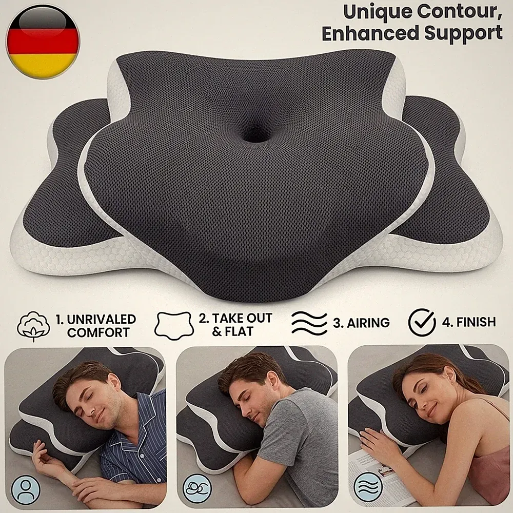 Orthopädisches Nackenstützkissen Memory Foam Ergonomisch Kopfkissen Nackenkissen