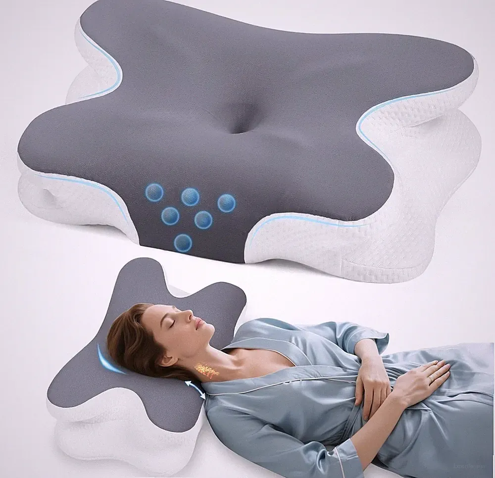 Orthopädisches Nackenstützkissen - Memory Foam - Ergonomisches Kissen gegen N...
