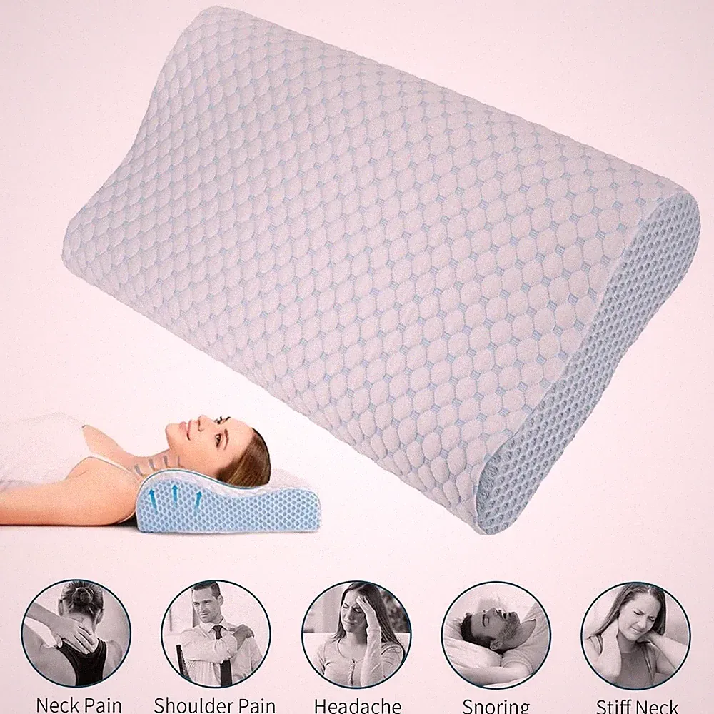 Orthopädisches Nackenstützkissen Memory Foam Nackenkissen Kopfkissen Waschbarem