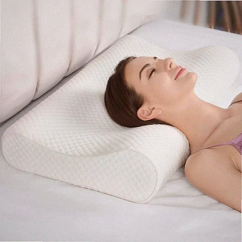 Orthopädisches Nackenstützkissen Nackenkissen Memory Foam Kopfkissen 20x12 Zoll