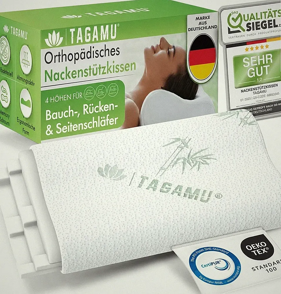 Orthopädisches Nackenstützkissen Seitenschläferkissen Memory Foam Kissen Ergo...