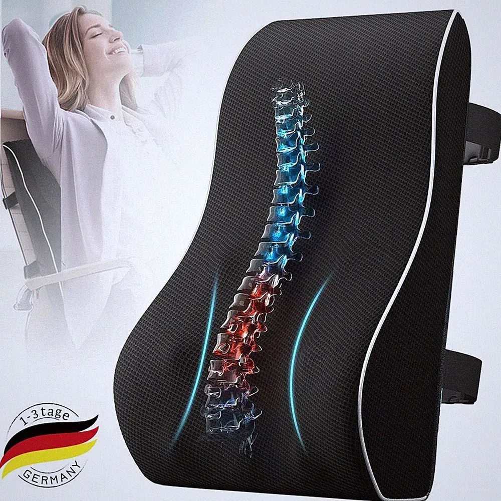 Orthopädisches Rückenkissen Lendenwirbelstütze Auto Kissen Bett Kissen Büro TOP