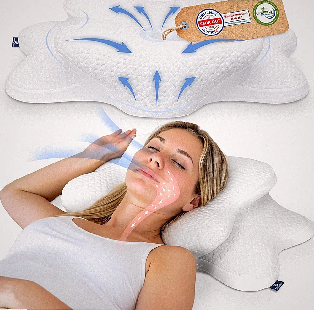 Orthopädisches Schlafkissen „Bamboo“ – Ergonomisches Nackenstützkissen Mit Visko