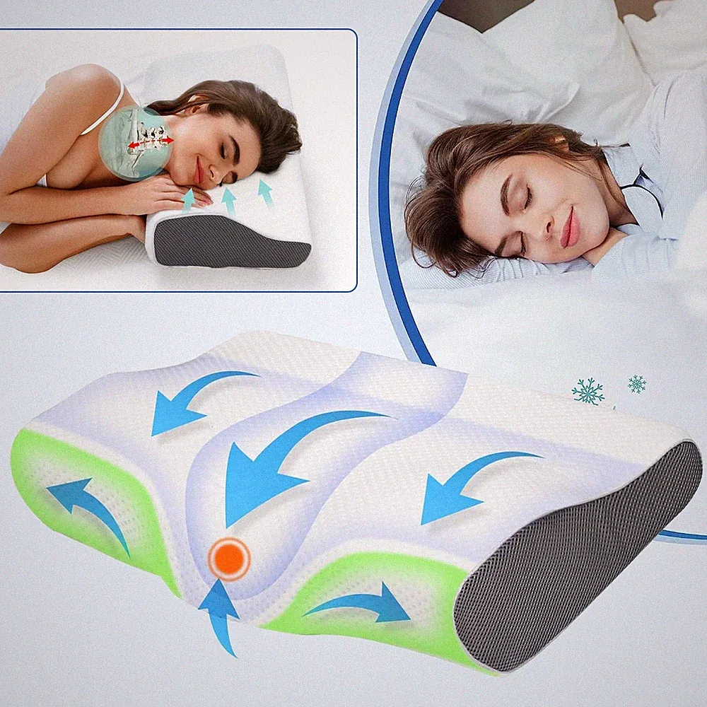 Orthopädisches Schlafkissen Ergonomisches Nackenstützkissen Memory Foam Kissen