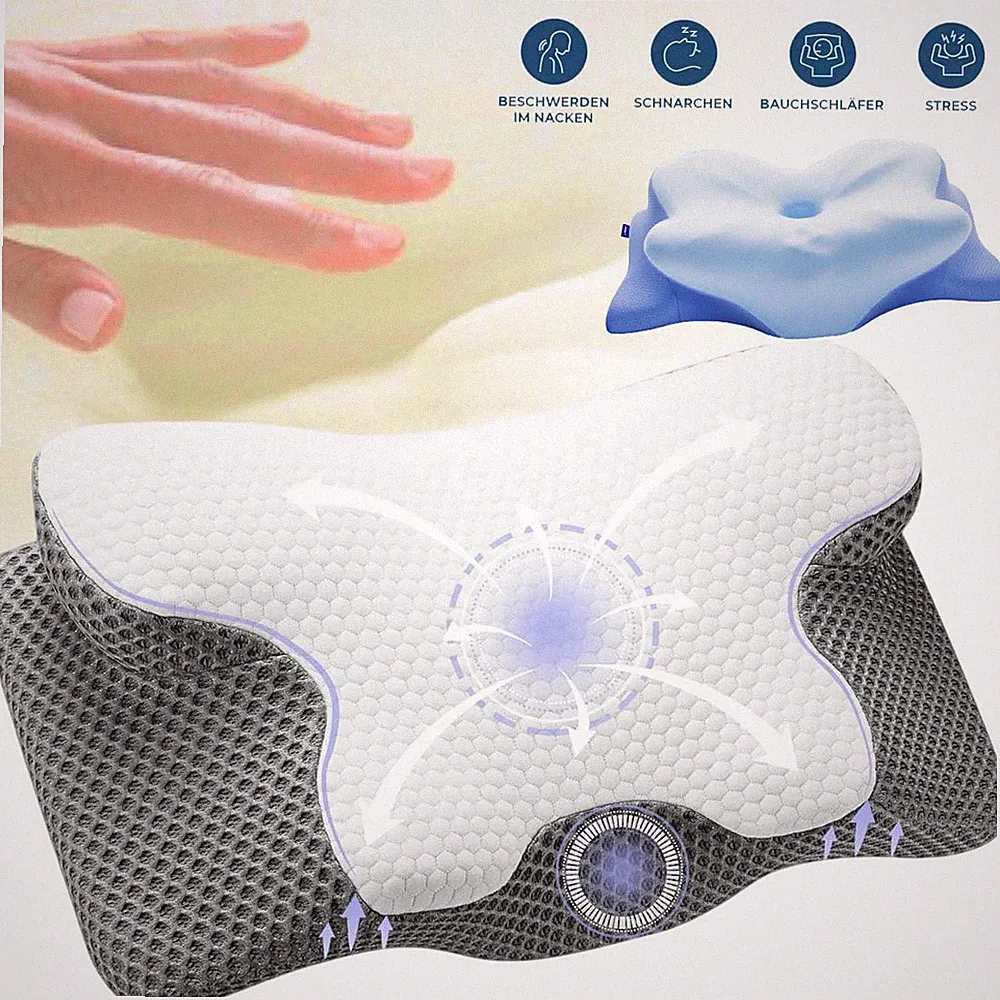 Orthopädisches Schlafkissen Memory Foam Kopfkissen Soft Ergonomisch für Seiten