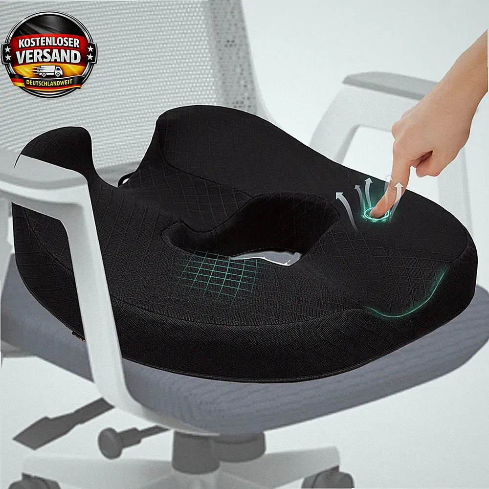Orthopädisches Sitzkissen Donut Memory Foam ergonomisch für Büro Auto & Rollstuh