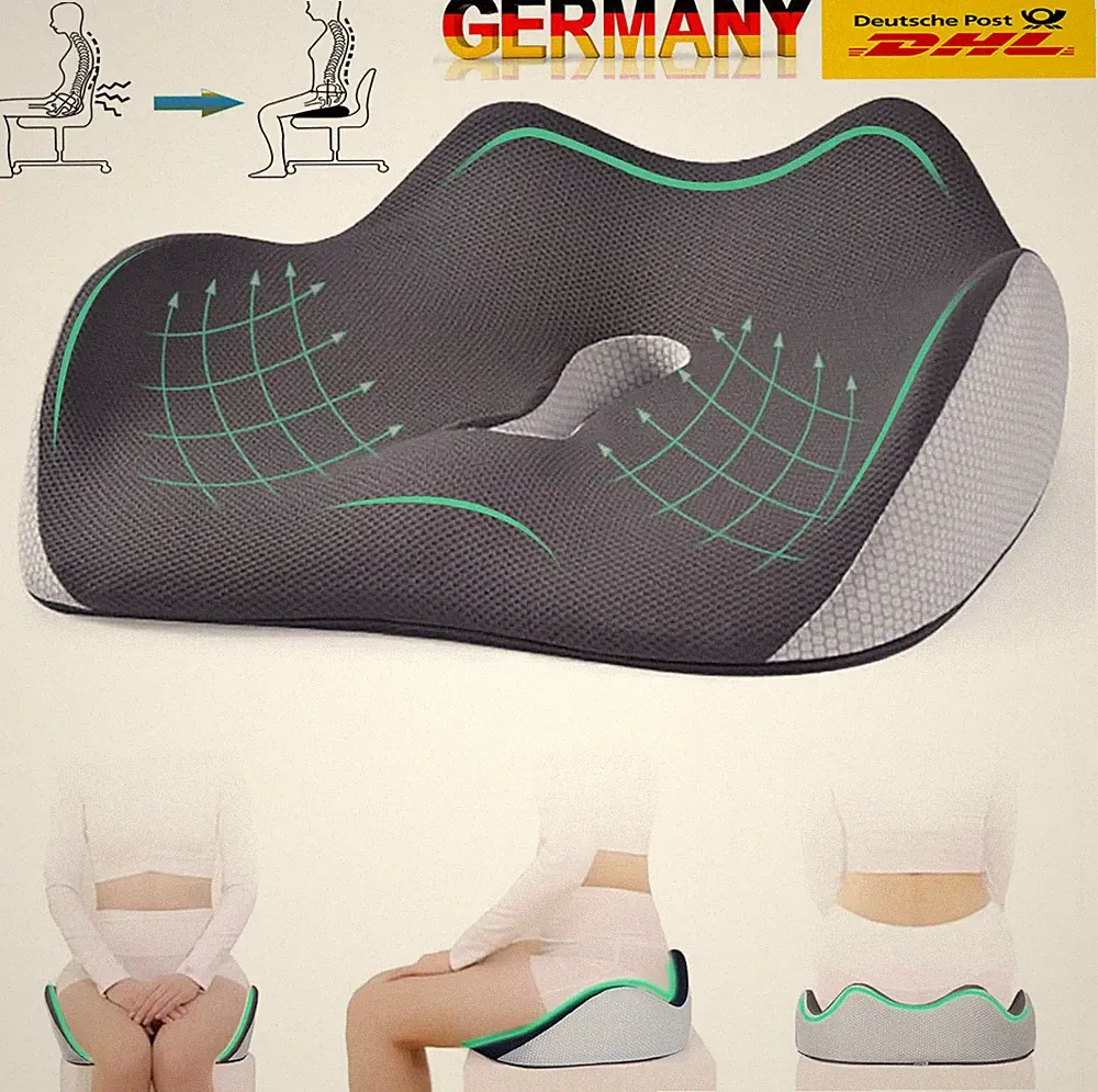 Orthopädisches Sitzkissen Ergonomisch Steißbeinkissen Memory Foam Stuhlkissen.