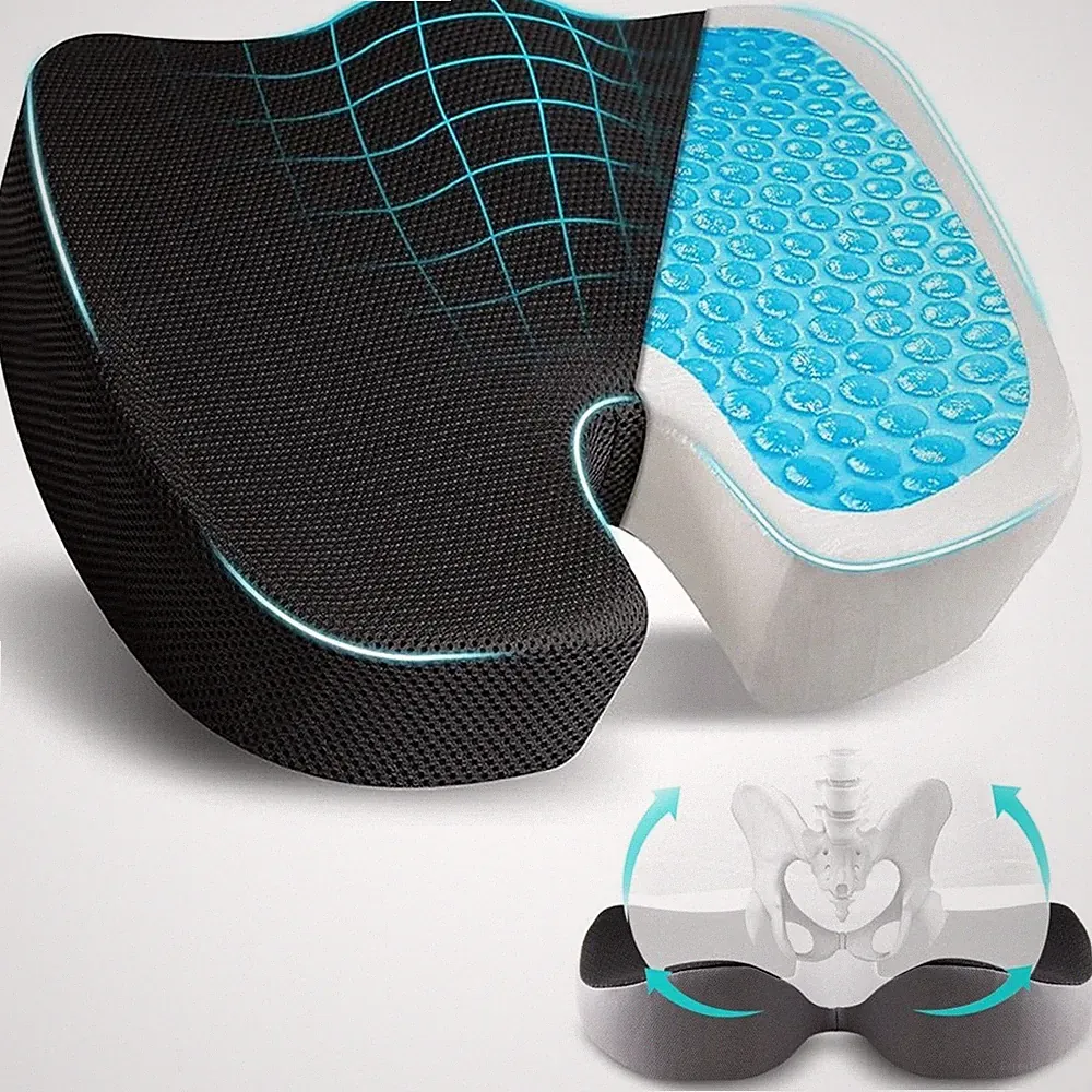 Orthopädisches Sitzkissen ergonomisches Steißbeinkissen Memory Foam DE