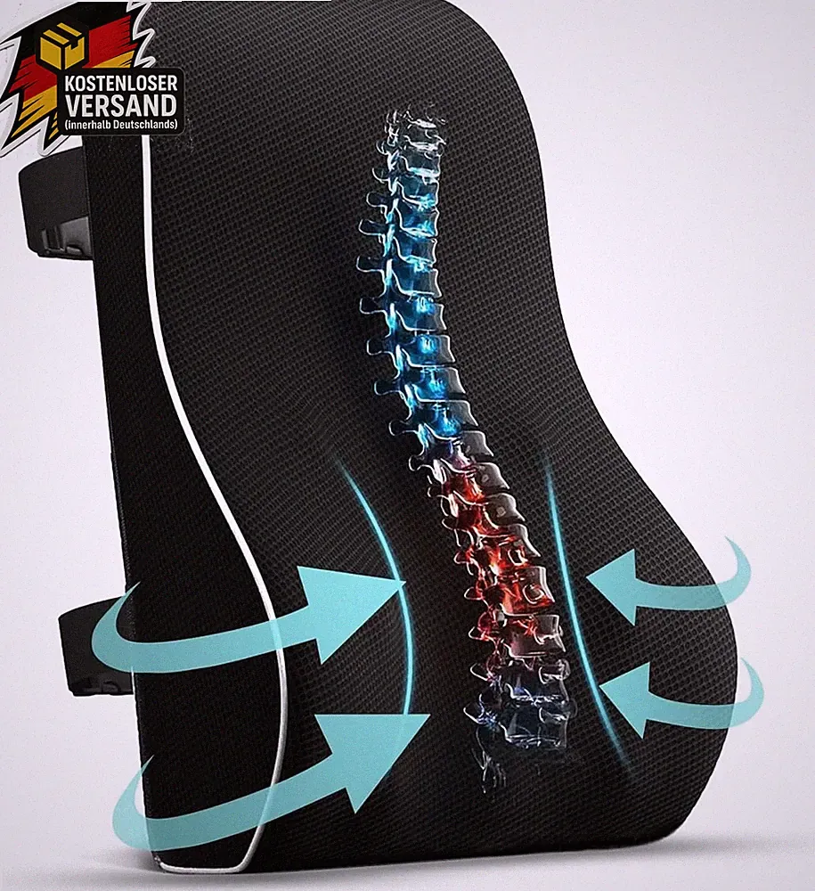 Orthopädisches Sitzkissen für Rückenhaltung mit Memory-Schaum, verstellbar