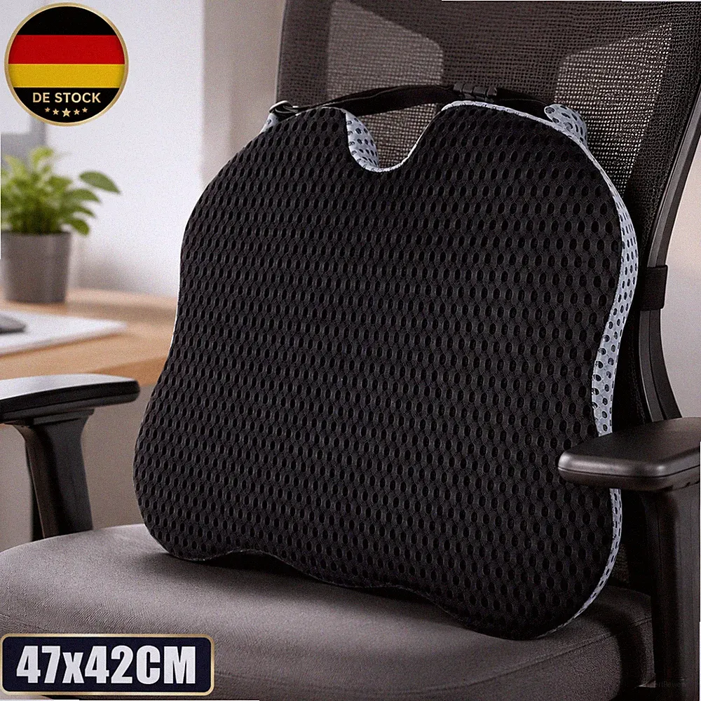 Orthopädisches Sitzkissen Keilkissen Memory-Schaum Sitzerhöhung Für Auto Büro DE