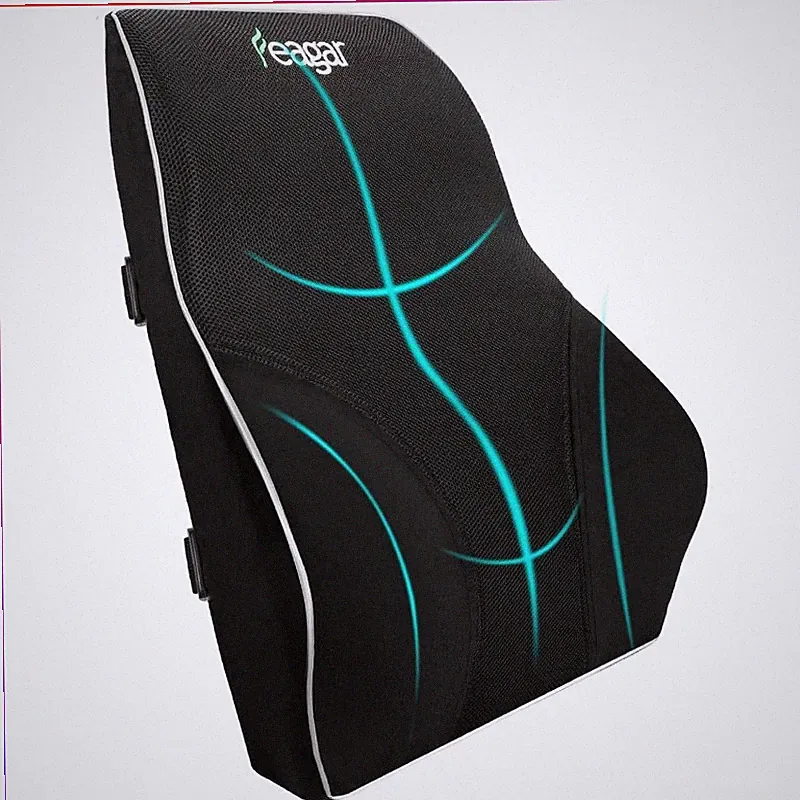 Orthopädisches Sitzkissen Memory Foam Ergonomisch Schwarz für Rücken- und