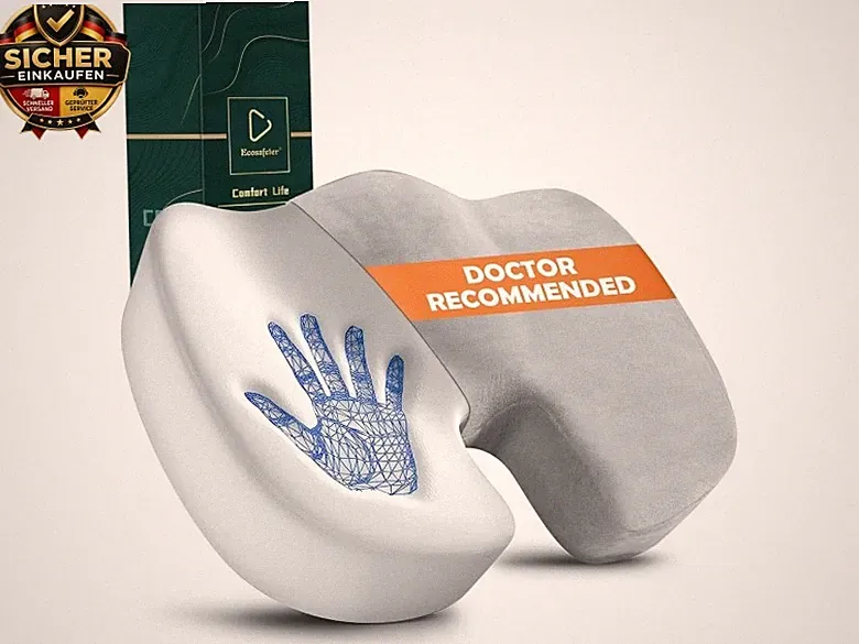 Orthopädisches Sitzkissen Memory Foam – Ergonomisches Sitzkissen für Bürostuhl &