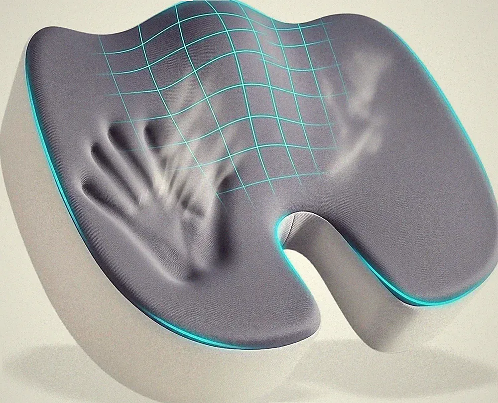 Orthopädisches Sitzkissen Memory Foam für Büro Auto Rollstuhl ergonomisch