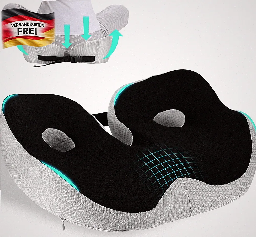 Orthopädisches Sitzkissen Memory Foam für Hüft und Steißbeinschmerzen, höhenvers