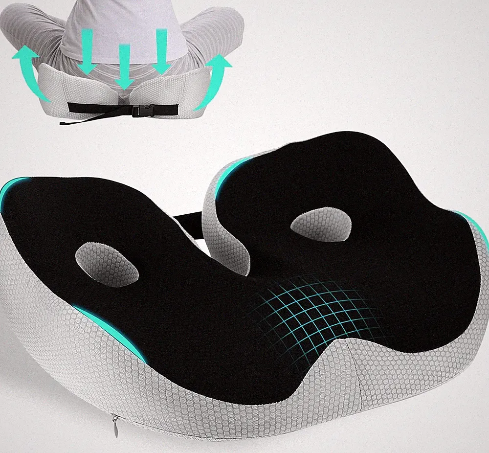 Orthopädisches Sitzkissen Memory Foam für langes Sitzen Büro und Zuhause