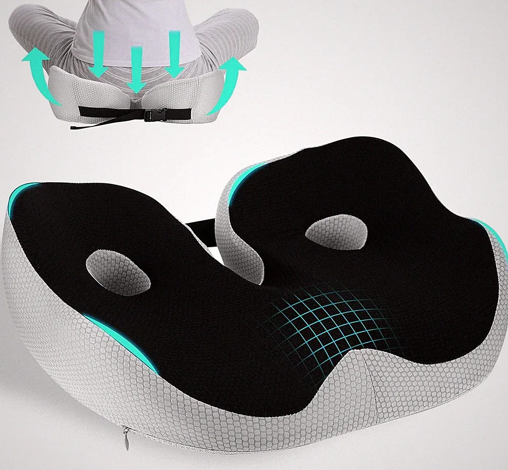 Orthopädisches Sitzkissen Memory Foam für Rücken- und Hüftschmerzen