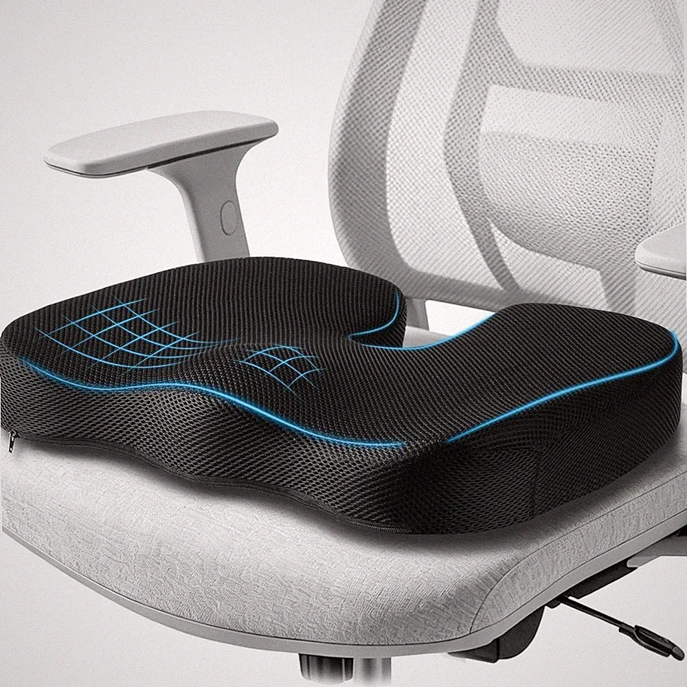 Orthopädisches Sitzkissen Memory Foam, Steißbein, Bürostuhl, Auto, ergonomisc...
