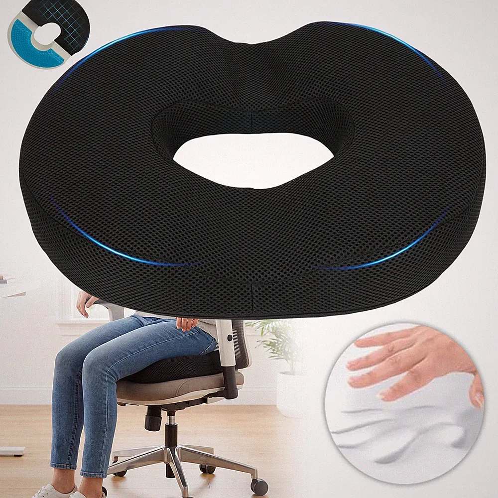 Orthopädisches Sitzkissen Memory Form Bürostuhl Steissbeinkissen Gel Sitzring