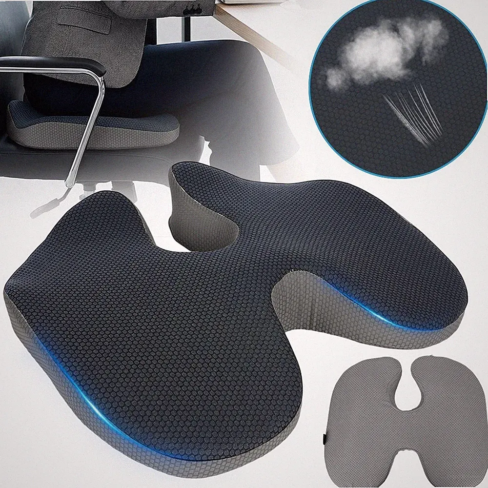 Orthopädisches Sitzkissen Memory Schaum Kissen Steißbeinkissen für Autostuhl
