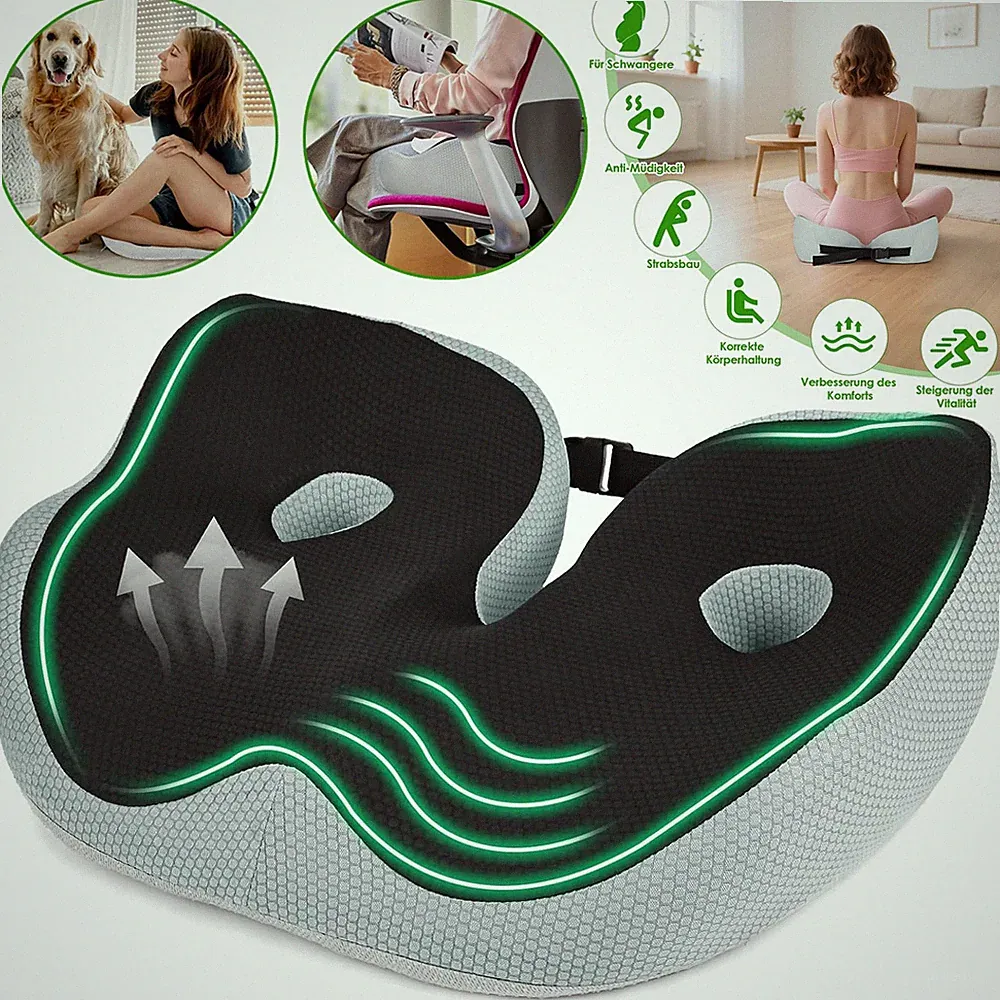 Orthopädisches Sitzkissen Memory Schaum Steißbeinkissen Comfort Kissen für Büro