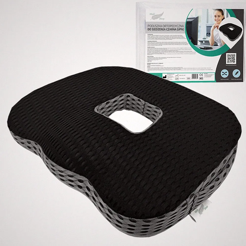 Orthopädisches Sitzkissen mit Loch 45 x 35 x 13 cm Kopfkissen Orthopädische