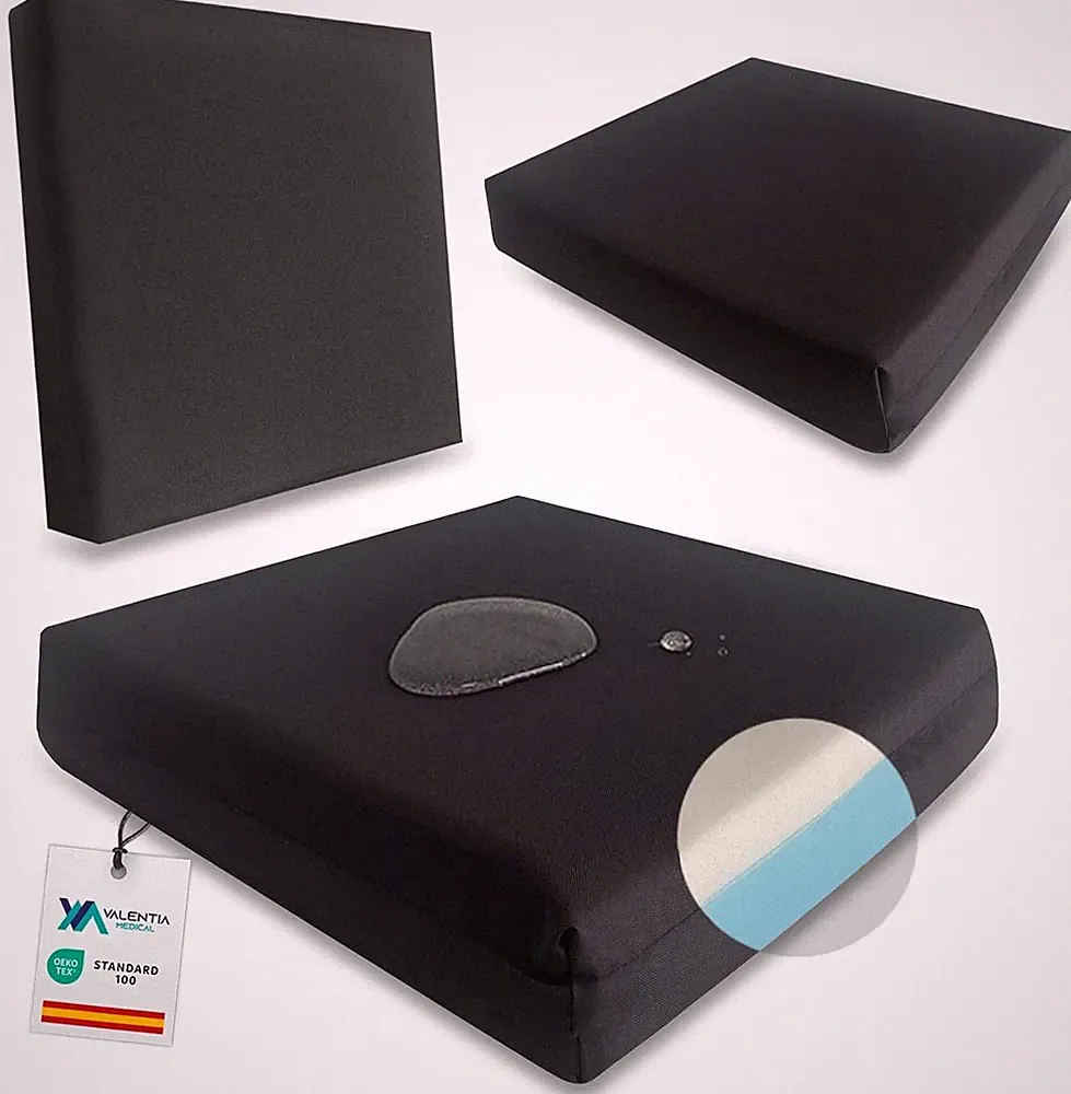 Orthopädisches Sitzkissen Schaum + Memory Foam WEICH - 100% wasserdicht +