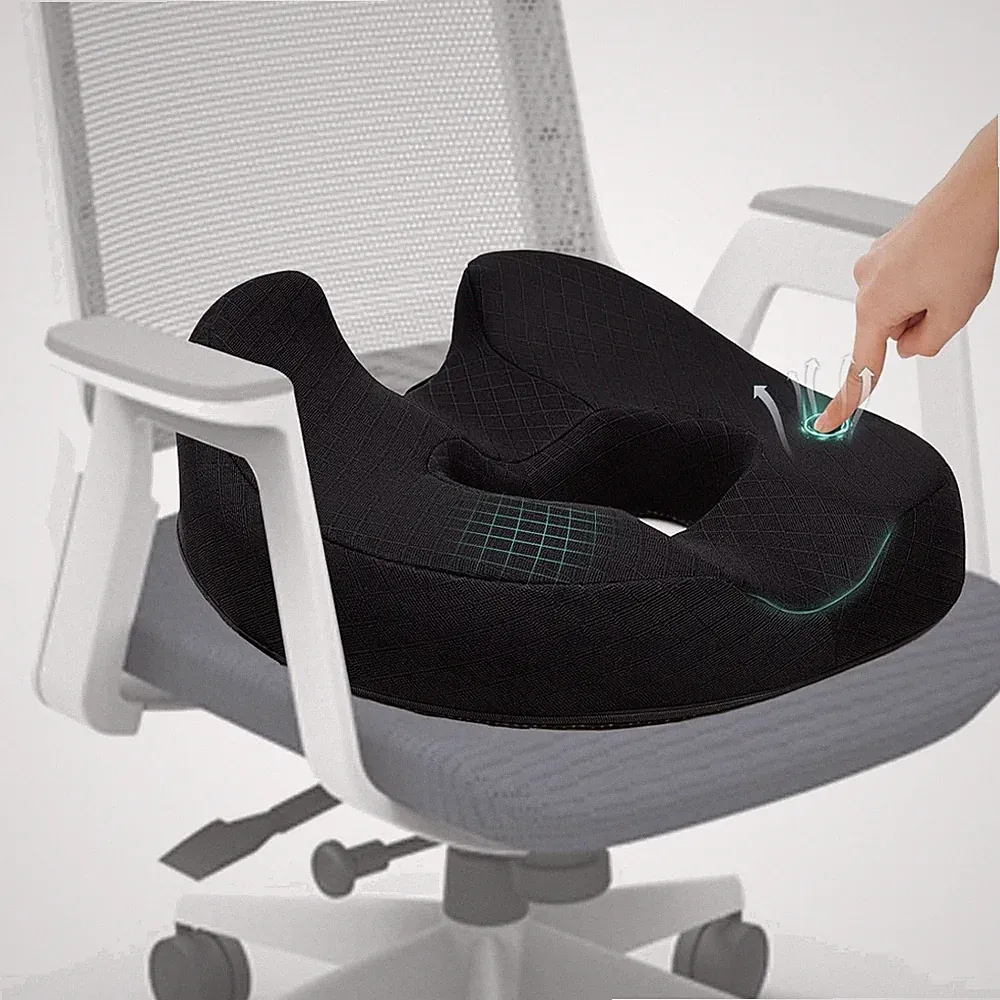 orthopädisches Sitzkissen Sitzring Donut Memory Foam flach vielseitig