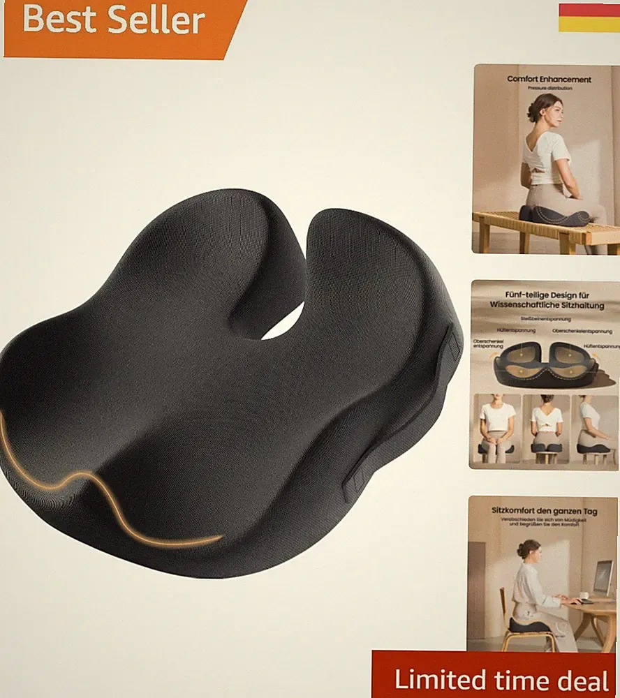 Orthopädisches Steißbeinkissen mit U-förmigem Design für maximale Unterstützung