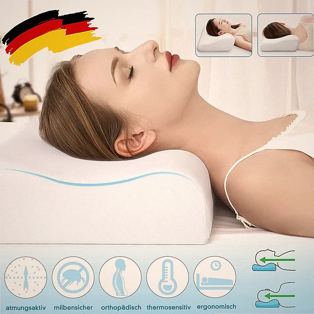 Orthopädisches Viscoschaum Nackenstützkissen Nackenkissen Kopfkissen Memory Foam