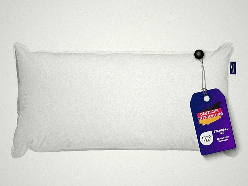 orthopädisches Wasserkissen mit anpassbarer Füllmenge, Bezug aus 100% Baumwol...