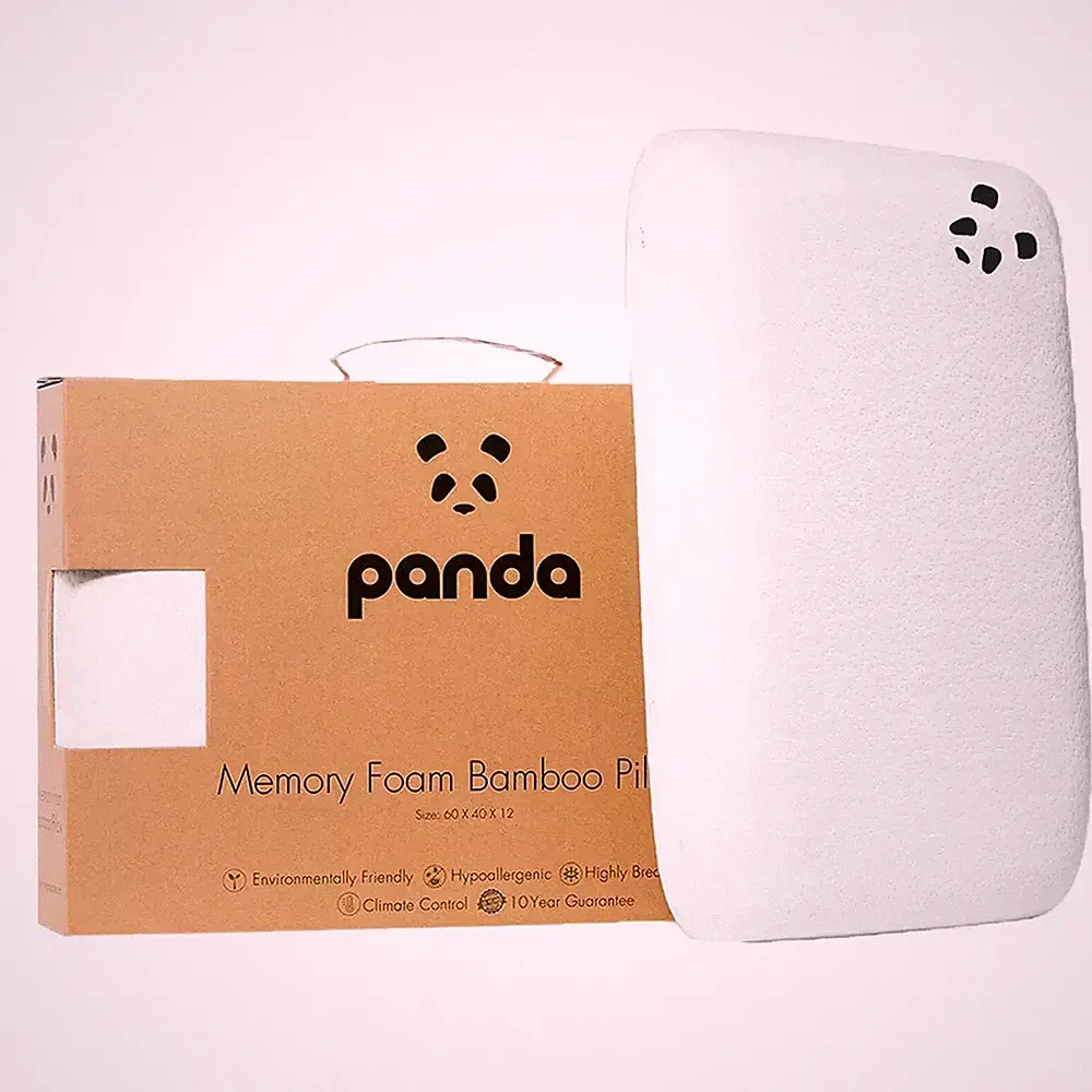 Panda Memory Foam Bambus Kissen Kuttelschicht Luxus Weich Hypoallergen Kissen