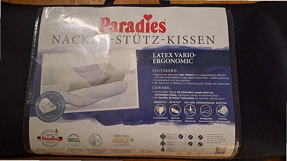 Paradies Nackenstützkissen Latex Vario-Ergonomic Nackenpolster Kopfstützkissen