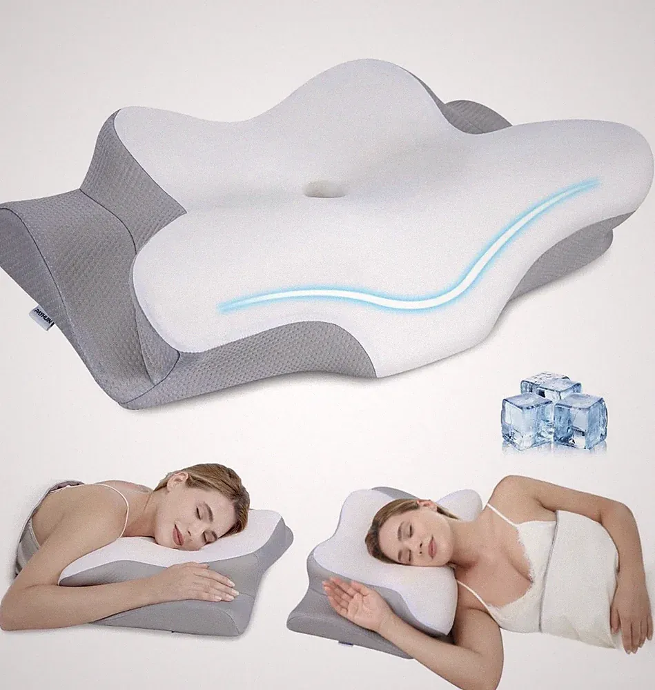 PAYHUIN Nackenkissen Memory Foam Kissen zur Linderung von Nacken- & Schulterschmerzen