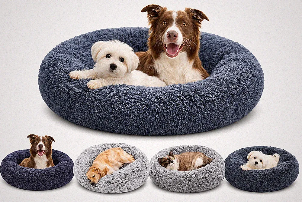 Plüsch Hundebett Hundekissen Haustierbett Hundekorb Tierbett Katzenbett Hund