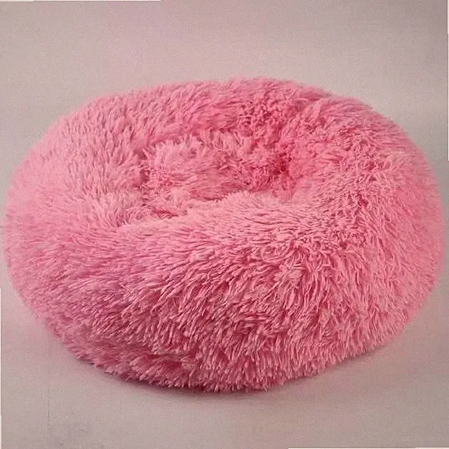 Plüsch Hundebett Katzenbett Hundekissen Hundekorb Schlafplatz Rund Donut
