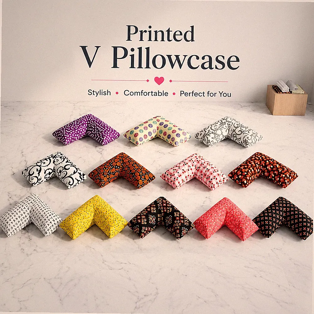 Polycotton bedruckte V Kissenbezüge, Bezüge Kopf Nacken Rücken Umstandsstütze74x34cm