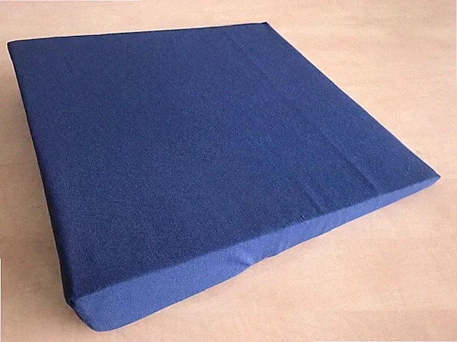 Premium Verbundschaum Keilkissen orthopädisches Sitzkissen blau 40x40x8/1 cm