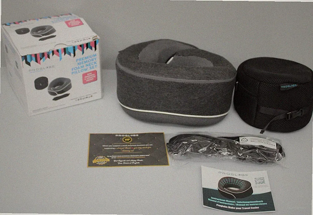 Proglobe Nackenkissen Flugzeug, Reisekissen 100% Memory Foam Orthopädisches NEU