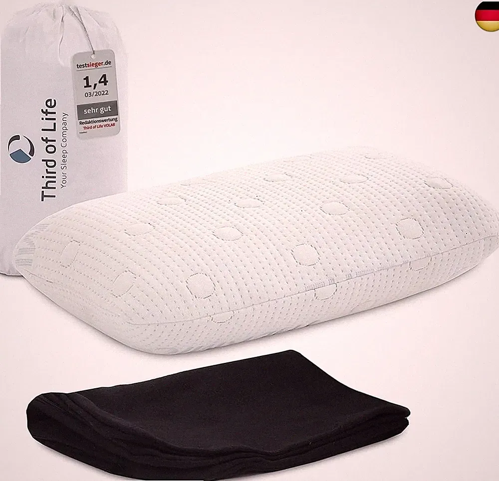 Reisekissen VOLAR | Orthopädisches Nackenkissen mit Memory-Foam | Kleines Kopfki
