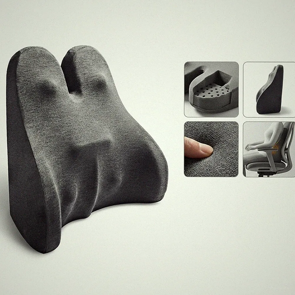 Rückenkissen Orthopädisch Memory Foam Lendenkissen Lordosenstütze Home Office